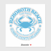 Sticker Rehoboth Beach (crabe) (Feuille)