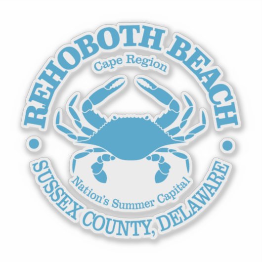 Sticker Rehoboth Beach (crabe) (Devant)