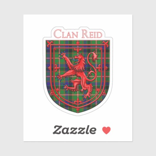 Sticker Reid Tartan Scottish Plaid Lion Rampant (Feuille)