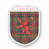 Sticker Reid Tartan Scottish Plaid Lion Rampant (Devant)