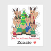 Sticker Reindeer Bear Noël de famille (Feuille)