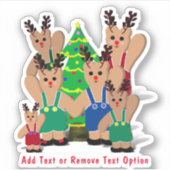 Sticker Reindeer Bear Noël de famille (Devant)