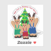 Sticker Reindeer Bear Noël de famille (Feuille)