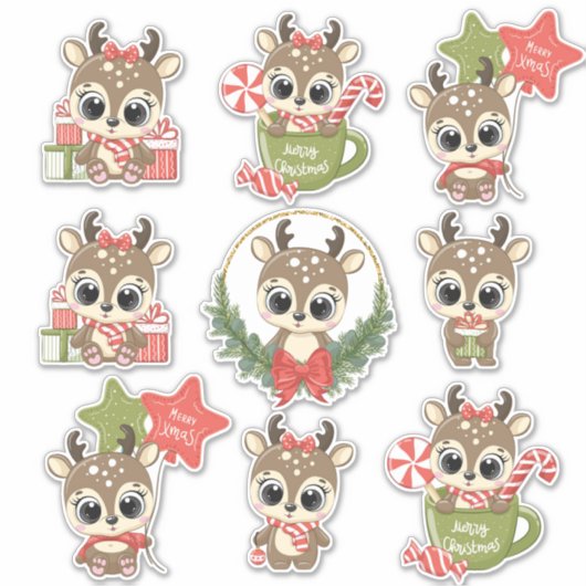 Sticker Reinder de Noël (Devant)