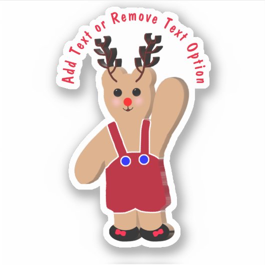 Sticker Reinder Oear Noël (Devant)