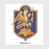 Sticker Reine Anne Boleyn Badge royal Faucon blanc (Feuille)