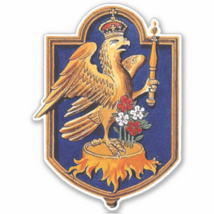 Sticker Reine Anne Boleyn Badge royal Faucon blanc