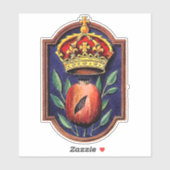 Sticker Reine Catherine d'Aragon Badge royal de grenade (Feuille)