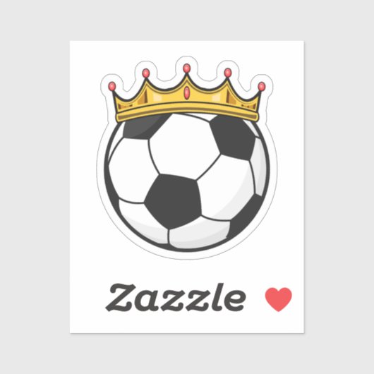 Sticker Reine de la couronne de football (Feuille)