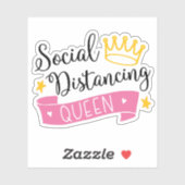 Sticker Reine de la détresse sociale (Feuille)