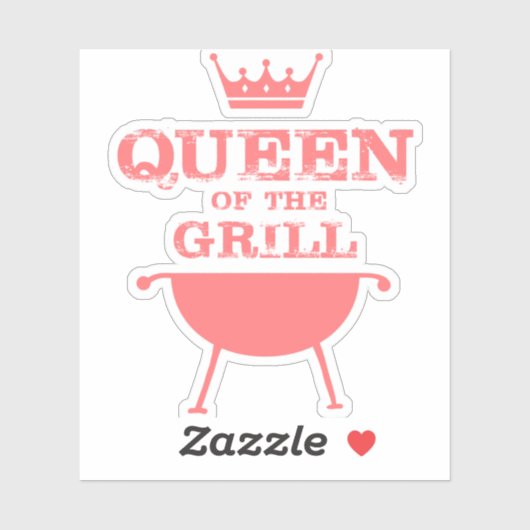 Sticker Reine Du Grill, Rose (Feuille)