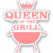 Sticker Reine Du Grill, Rose (Devant)