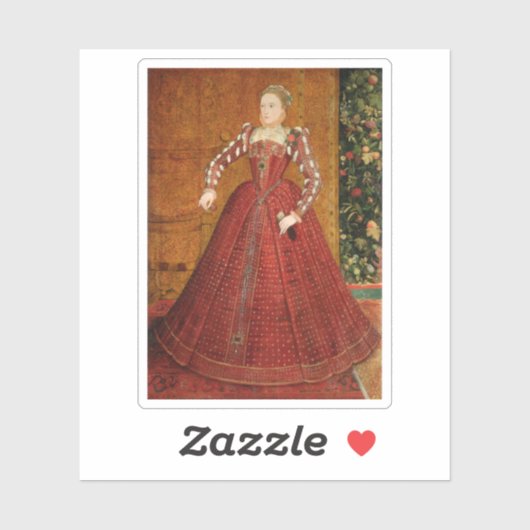 Sticker Reine Elizabeth I (Feuille)