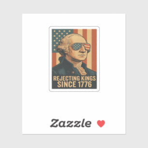 Sticker Rejetant les rois depuis 1776 Graphique vintage cl