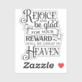 Sticker "Réjouissez-vous et soyez heureux" (Feuille)