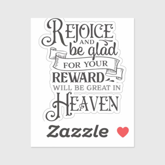 Sticker "Réjouissez-vous et soyez heureux" (Feuille)