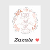 Sticker Réjouissez-Vous Toujours, Priez Continuellement, R (Feuille)