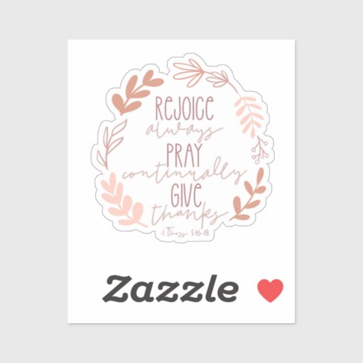 Sticker Réjouissez-Vous Toujours, Priez Continuellement, R (Feuille)