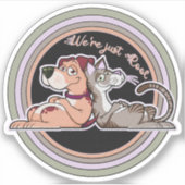 Sticker Relation de chat de chien (Devant)