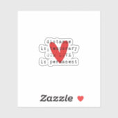 Sticker Relation longue distance LDR (Feuille)