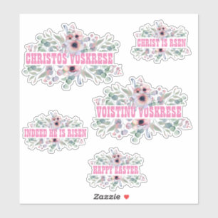 STICKER RELIGIEUX ORTHODOXE BIZANTIN DE PÂQUES PASCHA