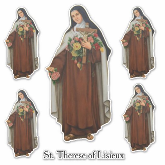 Sticker Religieux Sainte-Thérèse de Lisieux Carmelite Nun (Devant)