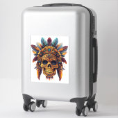 Sticker Relique de Crâne Aztèque (Sur valise)
