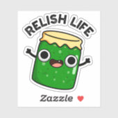 Sticker Relish Life Funky Food Pun (Feuille)