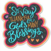 Sticker Remerciements pour les Bénédictions de Dieu Inspir (Devant)