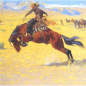 Sticker Remington Old West Horse et Cowboy (Devant)