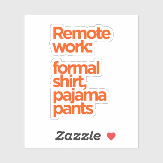 Sticker Remote work (Feuille)