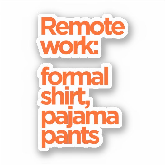 Sticker Remote work (Devant)