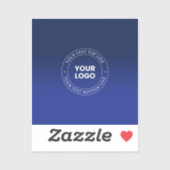 Sticker Remplacement et texte faciles du logo | Dégradé bl (Feuille)