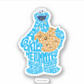 Sticker Remplissage du Motif de monstre de cookies (Devant)