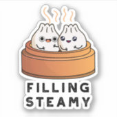 Sticker Remplissage Steamy Funny Dimsum Bao Pun (Devant)