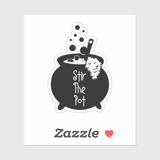Sticker Remuer Le Pot - Sorcière Cauldron (Feuille)