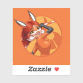 Sticker Rena Rouge Orange Badge (Feuille)