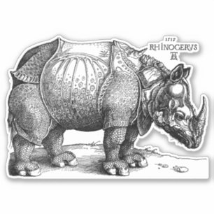 Sticker Renaissance Rhinoceros Albrecht Durer