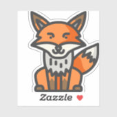 Sticker renard (Feuille)