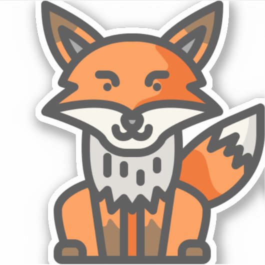 Sticker renard (Devant)