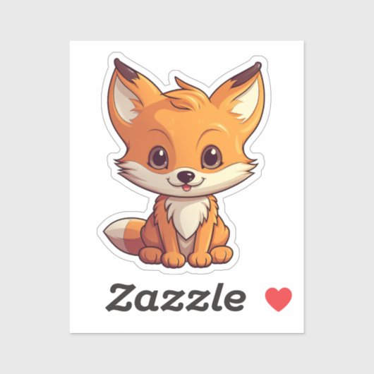 Sticker Renard (Feuille)