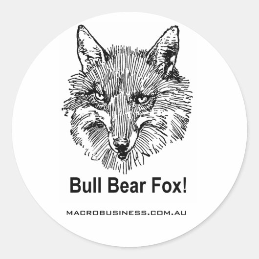 Sticker renard à ours taureau (Devant)