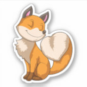 Sticker Renard avec coeur (Devant)