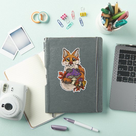 Sticker Renard avec Tabourets d'automne (Couverture iPad)