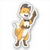 Sticker Renard en marié avec alliance (Devant)