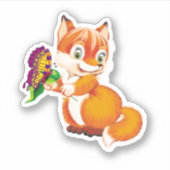 Sticker renard et papillon (Devant)