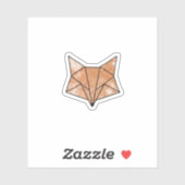 Sticker Renard géométrique (Feuille)