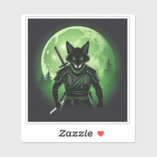 Sticker Renard noir en silhouette