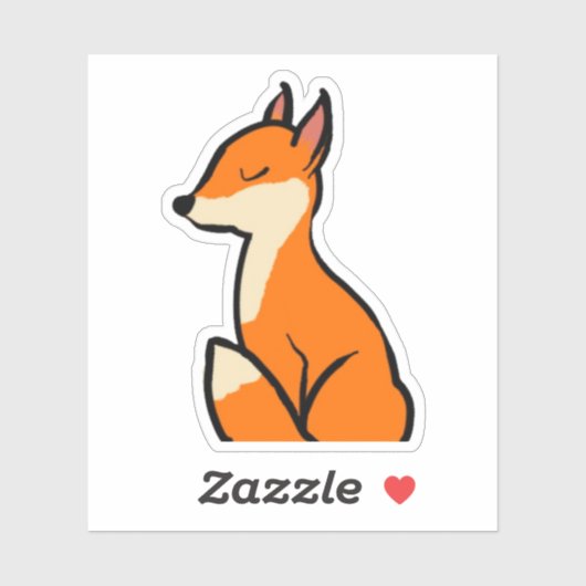 Sticker Renard personnalisable (Feuille)