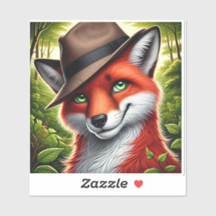 Sticker Renard rouge